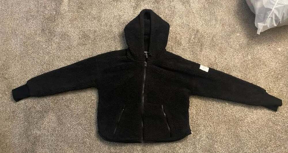 Calvin Klein Performance Black Sherpa Zip-Up Hoodie